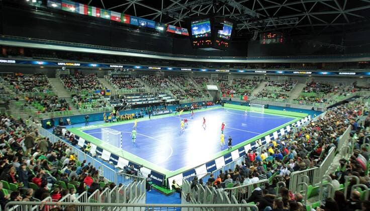 04.02.2018 Ljubljana(Slovenia) Ukraine-Portugal European Futsal championship Arena Stozice : 