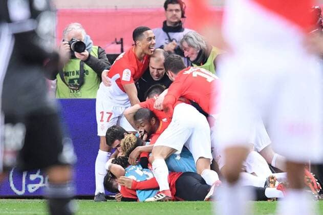 LEONARDO JARDIM (ENTRAINEUR MONACO) - 17 Youri TIELEMANS (mon) - JOIE FOOTBALL : Monaco vs Lyon - Ligue 1 Conforama - 04 02 2018 FEP Panoramic 