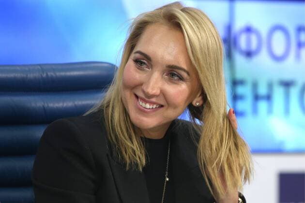 MOSCOW, RUSSIA - FEBRUARY 6, 2018: Russian Olympic tennis champion Elena Vesnina attends a press conference PK Pressekonferenz ahead of the 2018 Moscow River Cup, a new tennis tournament scheduled by the Women s Tennis Association WTA Tennis Damen to start on July 23 in Moscow. Vladimir Gerdo TASS  TS07271D