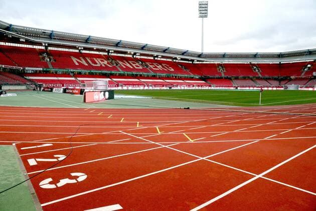 Nuremberg 02 02 2018 Max Morlock Stadium Football 2 20 Bundesliga Matchday 1 FC Nuremberg FC vs Erzgebirge Aue In the stadium overview Max Morlock Stadium career running track around the playing field