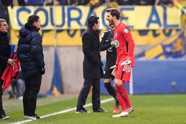 01 KEVIN TRAPP (psg) - EXPULSION - COLERE - DECEPTION FOOTBALL : Sochaux vs Paris SG - Coupe de France - 06 02 2018 AnthonyBIBARD FEP Panoramic 