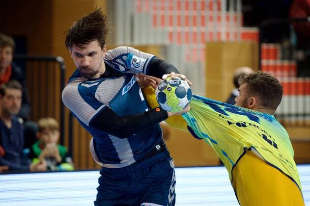 Potsdam 07 03 2018 MBS arena Sports Park airship port handball EHF Cup second round Füchse BERLIN agai St Raphael Var FRA 21 26 Fabian Walter Gaitan 3 foxes Alexander LYNGGAARD 14 St Raphael