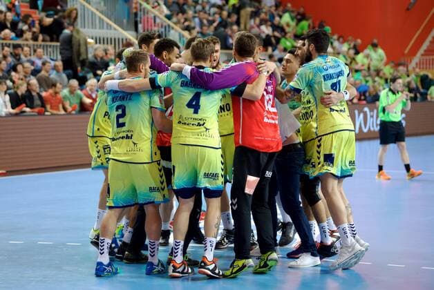 Potsdam 07 03 2018 MBS arena Sports Park airship port handball EHF Cup second round Füchse BERLIN agai St Raphael Var FRA 21 26 Jubilee St Raphael Var