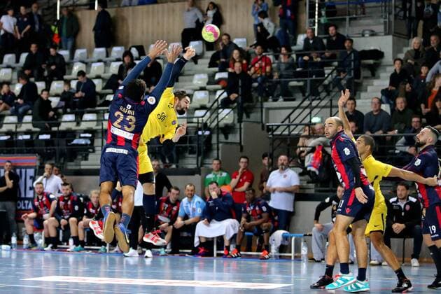 (GFCA Handball) vs Nikola Karabatic (PSG Handball) HANDBALL : GFC Ajaccio vs Paris Saint Germain - Coupe De France - 07 02 2018 GerardPierlovisi Panoramic 