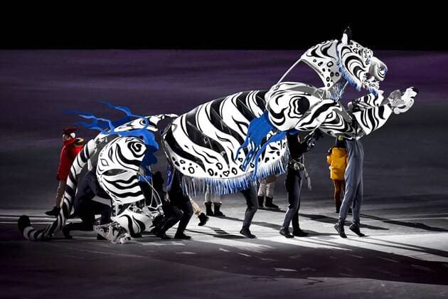 Illustration picture shows the opening ceremony of the XXIII Olympic Winter games Winterspiele Spiele Summer games Friday 09 February 2018, in Pyeongchang, South Korea. The Winter Olympics are taking place from 9 February to 25 February in Pyeongchang County, South Korea. DIRKxWAEM  x05293069x