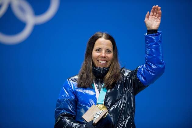 180210 Charlotte Kalla of Sweden at the medal ceremony for the Women s Team Sprint during the 2018 Winter Olympics on February 10 2018 in Pyeongchang Photo Jon Olav Nesvold BILDBYR N code JE 160152  Copyright: JONxOLAVxNESVOLD BB180210BB272