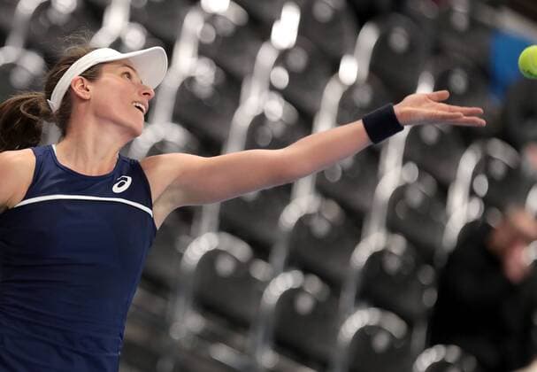 TENNIS - ITF Fed Cup TALLINN,ESTONIA,10.FEB.18 - TENNIS - ITF Fed Cup. Image shows Johanna Konta (GBR). GEPAxpictures xWalterxLuger