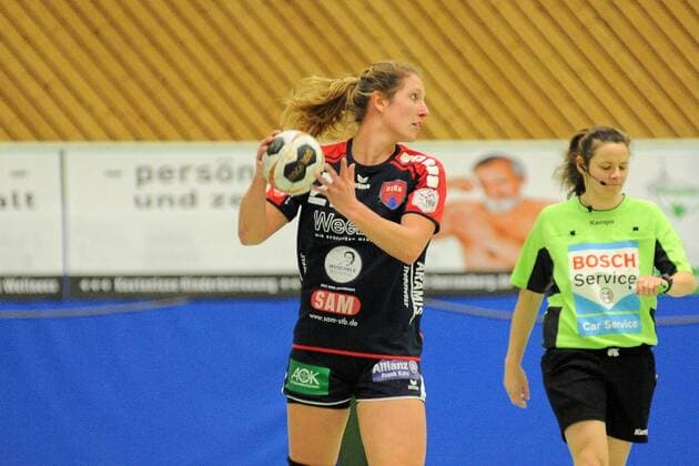 Saskia Putzke SG H2Ku Herrenberg of Kuties 21 SG H2Ku Herrenberg of Kuties handball League match 10 02 2018 photo TBaur EIBNER Herrenberg Copyright: xToBaurx EibnerxPressefotox EP_TB