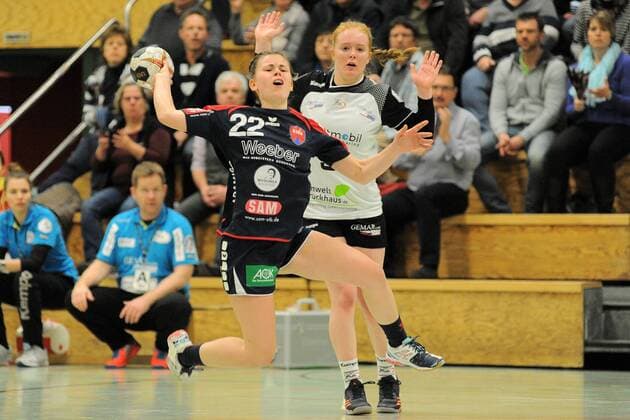 Marie Christine Beddies SG H2Ku Herrenberg of Kuties 22 SG H2Ku Herrenberg of Kuties handball League match 10 02 2018 photo TBaur EIBNER Herrenberg Copyright: xToBaurx EibnerxPressefotox EP_TB