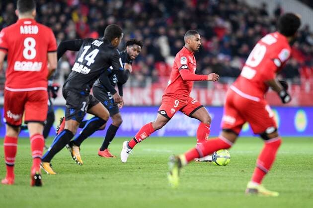 09 Wesley SAID (dij) FOOTBALL : Dijon vs Nice - Ligue 1 Conforama - 10 02 2018 FEP Panoramic 