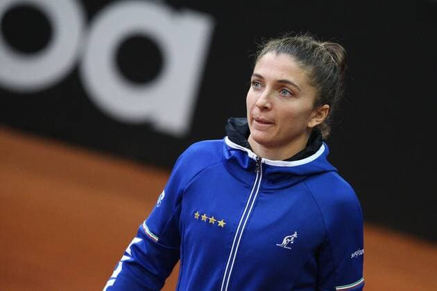 February 10, 2018 - Chieti, CH, Italy - Sara Errani of italy team during 2018 Fed Cup BNP Paribas World Group II First Round match between Italy and Spain at Pala Tricalle Sandro Leombroni on February 10, 2018 in Chieti, Italy. Jasmine Paolini v Carla Suarez Navarro - Fed Cup BNP Paribas World Group II First Round  - ZUMAn230 20180210_zaa_n230_295 Copyright: xDaniloxDixGiovannix