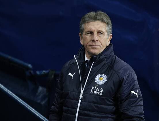 Claude Puel manager of Leicester City during the premier league match at the Etihad Stadium, Manchester. Picture date 10th February 2018. Picture credit should read: Simon Bellis Sportimage EDITORIAL USE ONLY. No use with unauthorised audio, video, data, fixture lists, club league logos or live services. Online in-match use limited to 120 images, no video emulation. No use in betting, games or single club league player publications.
