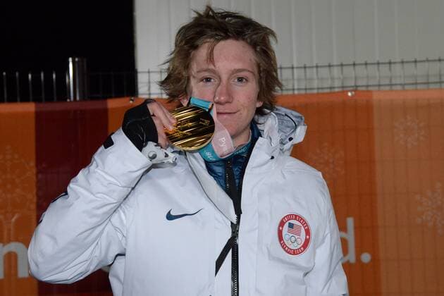 February 11, 2018 - Pyeongchang, South Korea - REDMOND GERARD of the United States poses with his gold medal from the Men s Slopestyle event in the PyeongChang Olympic Games Olympische Spiele Olympia OS PyeongChang 18: Snowboard Men - ZUMAl132 20180211_zap_l132_031 Copyright: xChristopherxLevyx