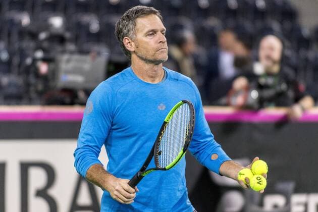 February 11, 2018: Sylvain Bruneau The team captain of Canada during the FED Cup by BNP 2018 game between Romania and Canada at Sala Polivalenta, Cluj-Napoca, Romania ROU. Copyright: Cronos Catalin Soare  Copyright: xCronos CatalinxSoarex crfcs11022018118519
