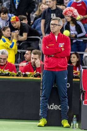 February 11, 2018: Florin Segarceanu the team captain of Romania during the FED Cup by BNP 2018 game between Romania and Canada at Sala Polivalenta, Cluj-Napoca, Romania ROU. Copyright: Cronos Catalin Soare  Copyright: xCronos CatalinxSoarex crfcs11022018118525