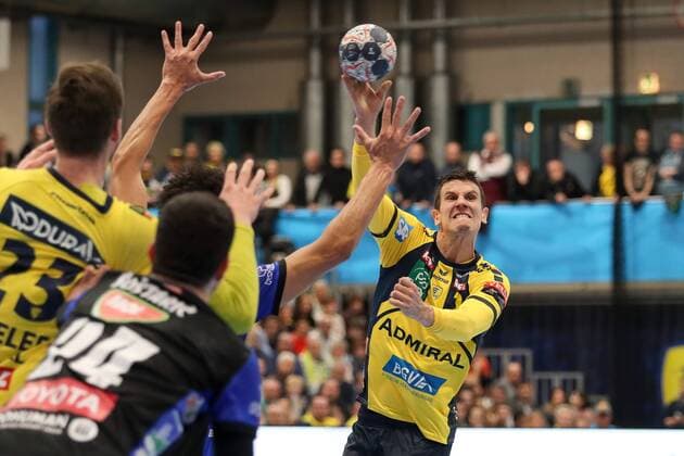 Andre Schmid Andy Schmid RTL 2 frame action action gaming scene handball Champions League Rhein Neckar Löwen MOL Pick Szeged xozx