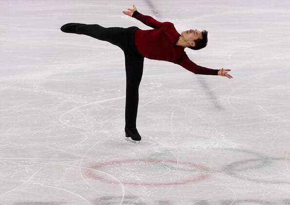 February 12, 2018 - Gangneung, South Korea - Patrick Chan of Canada compete during the Team Event Men Single Skating FS at the PyeongChang 2018 Winter Olympic Games Olympische Spiele Olympia OS at Gangneung Ice Arena on Monday February 12, 2018. PyeongChang 18: Figure skating Eiskunstlauf Team Event Men Single Skating FS - ZUMAj89_ 20180212_zaf_j89_039 Copyright: xPaulxKitagakixJr.x
