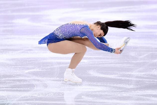 (180212) -- PYEONGCHANG, Feb. 12, 2018 -- Gabrielle Daleman of Canada competes during the ladies single free skating of Figure skating Eiskunstlauf team event at the 2018 PyeongChang Winter Olympic Games Olympische Spiele Olympia OS in Gangneung Ice Arena, South Korea, on Feb. 12, 2018. Canada won the gold medal of figure skating team event with 73 points in total. ) (SP)OLY-SOUTH KOREA-PYEONGCHANG-FIGURE SKATING-TEAM EVENT JuxHuanzong 