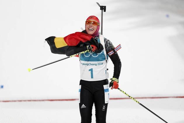 DAHLMEIER Laura Team GER Olympiasiegerin 10km Verfolgung Pursuit Frauen Olympic Wintergames 2018 Pyeongchang South Korea Olympische Winterspiele 2018 Pyeongchang 12.Februar 2018 *** DAHLMEIER Laura team GER Olympic pursuit 10 km pursuit women Olympic Winter Games 2018 PyeongChang of South Korea at the Winter Olympics 2018 PyeongChang 12 February 2018 