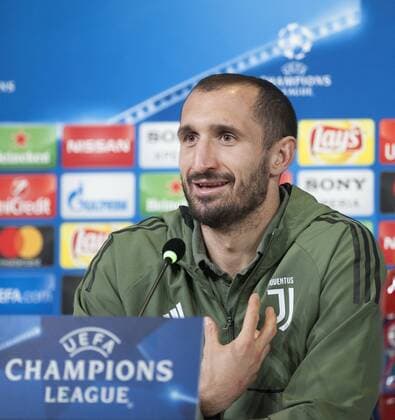 Juventus Presser Giorgio Chiellini of Juventus during a press conference PK Pressekonferenz at Juventus Stadium, Turin Content Not Available For UK Newspapers Copyright: xStefanoxGnechx FIL-11358-0003