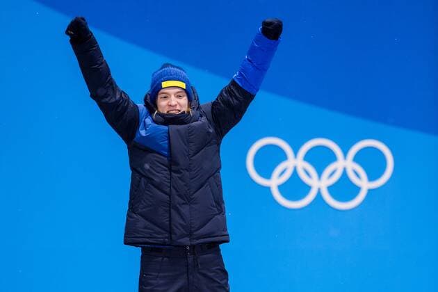 180213 Sebastian Samuelsson of Sweden silver at the medal ceremony for the Men s Biathlon 12 5 km Pursuit during day four of the 2018 Winter Olympics on February 13 2018 in Pyeongchang Photo Jon Olav Nesvold BILDBYRAN code JE 160160  Copyright: JONxOLAVxNESVOLD BB180213JE077