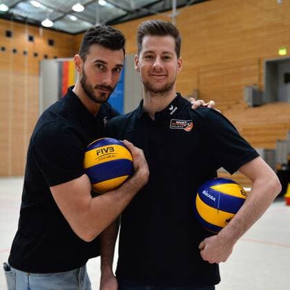 Sport season 2017 18 reopening of Horst KORBER of Sports Centre Kyle Russell Nr 15 Berlin recycling volleys Bogachev Egor Nr 17 Berlin recycling volleys 13 02 18 Copyright: xMichaelxHundtx xMatthiasxKochx