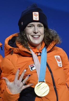 13-02-2018 ALGEMEEN: MEDAL PLAZA OLYMPISCHE SPELEN: Olympic Games Olympische Spiele Olympia OS PEYONGCHANG 2018 Ireen Wust (JustLease.nl) wint Olympisch goud op de 1500 meter. Dit is haar vijfde gouden Olympische medaillle Foto: Sander Chamid xVIxVIxImagesx xSoenarxChamidxsportfotografiexIVx 10054759