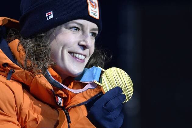 13-02-2018 ALGEMEEN: MEDAL PLAZA OLYMPISCHE SPELEN: Olympic Games Olympische Spiele Olympia OS PYEONGCHANG 2018 Ireen Wust (JustLease.nl) wint Olympisch goud op de 1500 meter. Dit is haar vijfde gouden Olympische medaillle. Foto: Sander Chamid xVIxVIxImagesx xSoenarxChamidxsportfotografiexIVx 10054792