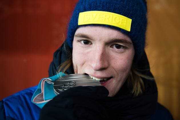 180213 Sebastian Samuelsson of Sweden silver at the medal ceremony for the Men s Biathlon 12 5 km Pursuit during day four of the 2018 Winter Olympics on February 13 2018 in Pyeongchang Photo Jon Olav Nesvold BILDBYRAN code JE 160160  Copyright: JONxOLAVxNESVOLD BB180213JE091