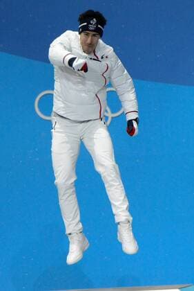 February 13, 2018 - Pyeongchang, South Korea - VICTOR MUFFAT-JEANDET of France celebrates getting the bronze medal in the Men s Alpine Combined skiing event in the PyeongChang Olympic Games Olympische Spiele Olympia OS PyeongChang 18: Alpine Skiing Men - ZUMAl132 20180213_zap_l132_007 Copyright: xChristopherxLevyx