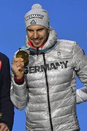 PEIFFER Arnd Team GER at the award ceremony Olympic 10 km Sprint men Olympic Winter Games 2018 PyeongChang of South Korea at the Winter Olympics 2018 PyeongChang 13 February 2018