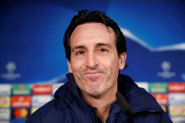 Paris Saint Germain s Spanish head coach Unai Emery attends a press conference PK Pressekonferenz on the eve of the Champions League first stage match against Real Madrid at Santiago Bernabeu stadium in Madrid, Spain, 13 February 2018. Paris Saint Germain s press conference !ACHTUNG: NUR REDAKTIONELLE NUTZUNG!  Copyright: xJuanjoxMartinx GRAF868 20180213-636541504850115861