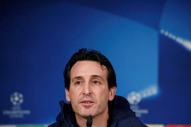 Paris Saint Germain s Spanish head coach Unai Emery attends a press conference PK Pressekonferenz on the eve of the Champions League first stage match against Real Madrid at Santiago Bernabeu stadium in Madrid, Spain, 13 February 2018. Paris Saint Germain s press conference !ACHTUNG: NUR REDAKTIONELLE NUTZUNG!  Copyright: xJuanjoxMartinx GRAF874 20180213-636541518658774691