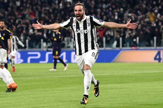 Mg Torino 13 02 2018 - Champions League Juventus-Tottenham foto Matteo Gribaudi Image nella foto: esultanza gol Gonzalo Higuain 