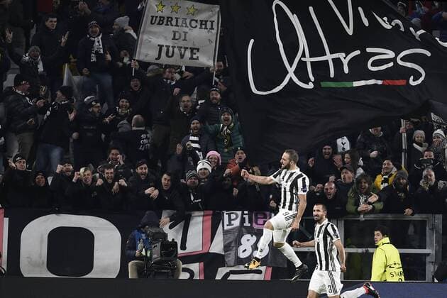 Db Torino 13 02 2018 - Champions League Juventus-Tottenham foto Daniele Buffa Image nella foto: esultanza gol Gonzalo Higuain 