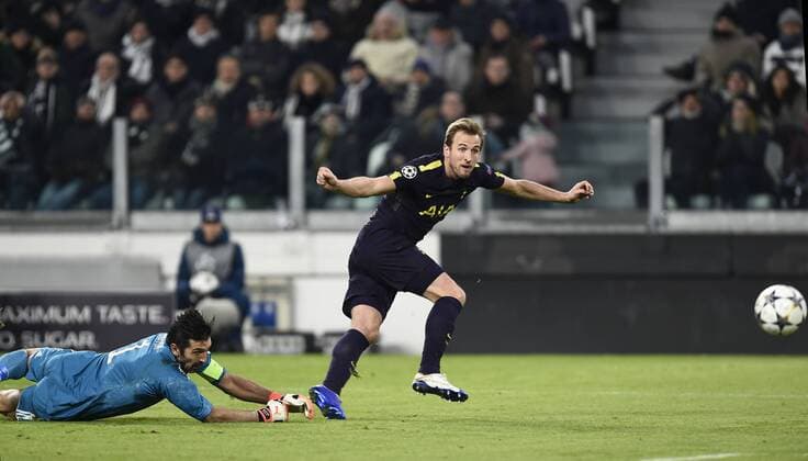 Bilder des Tages - SPORT Db Torino 13 02 2018 - Champions League Juventus-Tottenham foto Daniele Buffa Image nella foto: gol Harry Kane 