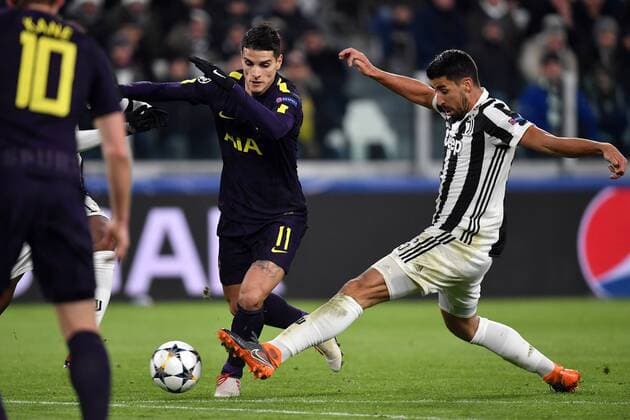 Erik Lamela Tottenham, Sami Khedira Juventus Torino 13-02-2018 Juventus Stadium Football Champions League 2017 2018 Juventus - Tottenham . Foto Andrea Staccioli Insidefoto andreaxstaccioli