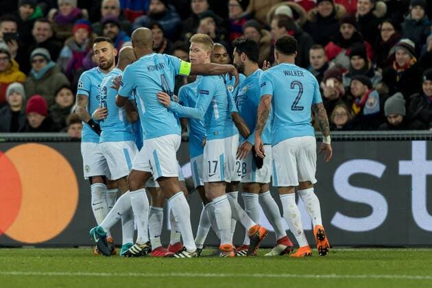 Basel Switzerland 13 02 2018 UEFA Champions League 2017 18 season last finals FC Basel Manchester City gateway to the 0 1 scorer Ilkay Gündogan MNC is hailed DeFodi507