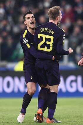 Mg Torino 13 02 2018 - Champions League Juventus-Tottenham foto Matteo Gribaudi Image nella foto: esultanza gol Christian Eriksen 