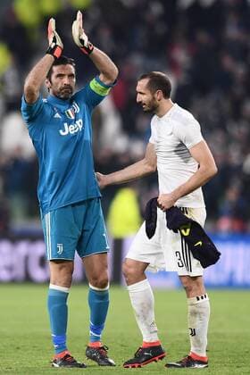Mg Torino 13 02 2018 - Champions League Juventus-Tottenham foto Matteo Gribaudi Image nella foto: Gianluigi Buffon-Giorgio Chiellini 