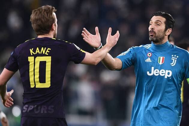 Mg Torino 13 02 2018 - Champions League Juventus-Tottenham foto Matteo Gribaudi Image nella foto: Gianluigi Buffon-Harry Kane 