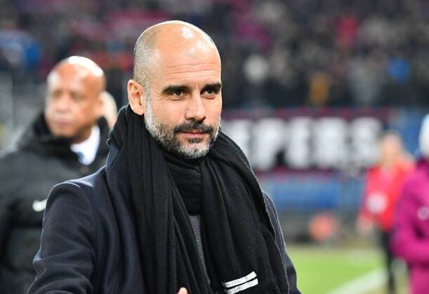 13 02 2018 Basel St James Park football men s season 2017 2018 Champions League FC Basel Manchester City picture shows coach Josep Guardiola Manchester City action