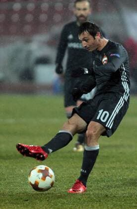 13.02.2018 Belgrade(Serbia) FK Crvena Zvezda(FC Red Star)-FC CSKA Moscow Europa League 1 16 final men s football Alan Dzagoev FC CSKA Moscow : 