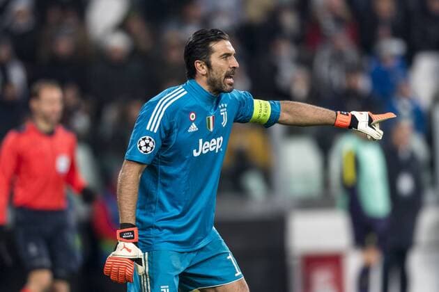 Gianluigi Buffon of Juventus during the Italian Uefa Champions League Round of 16 First leg match between Juventus 2-2 Tottenham Hotspur at Allianz Stadium on February 13, 2018 in Torino, Germany. Noxthirdxpartyxsales  (72087005)