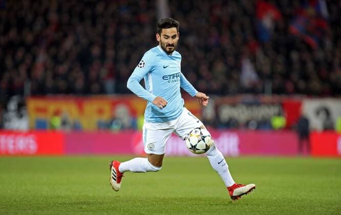 FC Basel Manchester City Switzerland Basel 13 02 2018 Football Champions League season 2017 2018 knockout first leg FC Basel Manchester City Ilkay Gündogan Manchester City