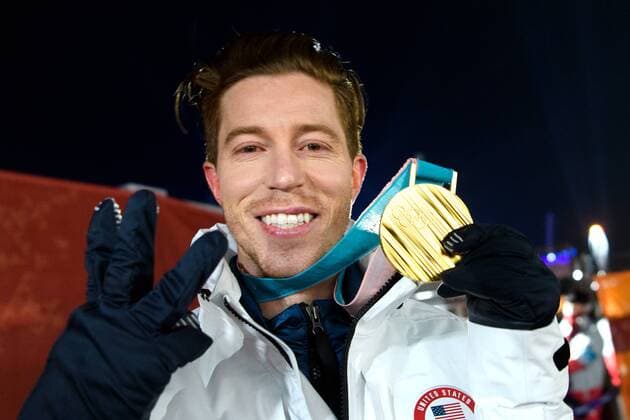 180214 Shaun White of the United States with his gold medal at the medal ceremony for the Women s Cross Country Sprint during day five of the 2018 Winter Olympics on February 14 2018 in Pyeongchang Photo Carl S BILDBYR N code CS 57999 292  Copyright: CARLxSANDIN BB180214CS127