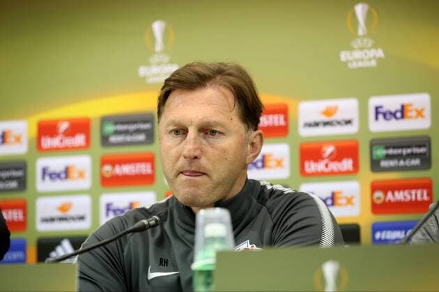 Coach Ralph Hasenhuettl RB Leipzig press conference Napoli vs RB Leipzig Europa League football 14 02 2018 Naples Copyright: xLanger Eibner-Pressefotox EP_HLR