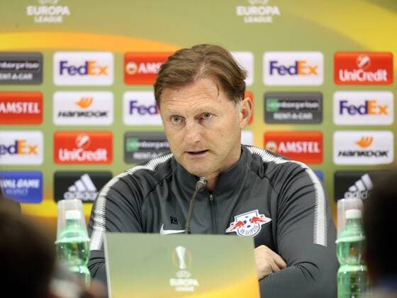 Coach Ralph Hasenhuettl RB Leipzig press conference Napoli vs RB Leipzig Europa League football 14 02 2018 Naples Copyright: xLanger Eibner-Pressefotox EP_HLR