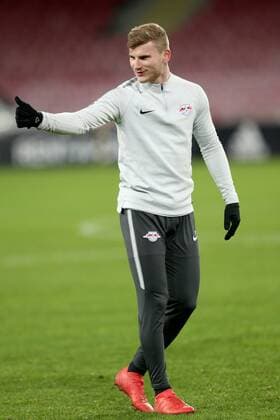 Timo Werner RB Leipzig 11 with thumbs up training Napoli vs RB Leipzig Europa League football 14 02 2018 Naples Copyright: xLanger Eibner-Pressefotox EP_HLR