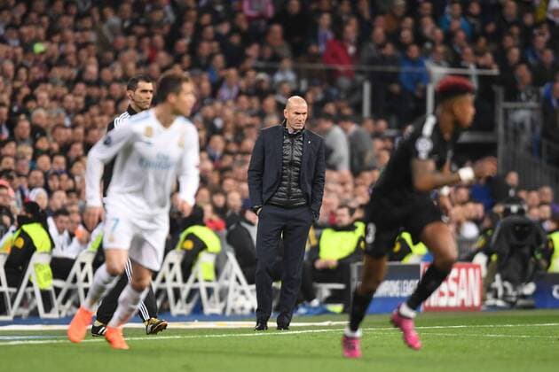ZINEDINE ZIDANE (ENTRAINEUR REAL MADRID) FOOTBALL : Real Madrid vs Paris SG - Ligue des Champions - 14 02 2018 AnthonyBIBARD FEP Panoramic 